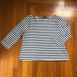 J Crew 3/4 Length Sleeve Boatneck Top